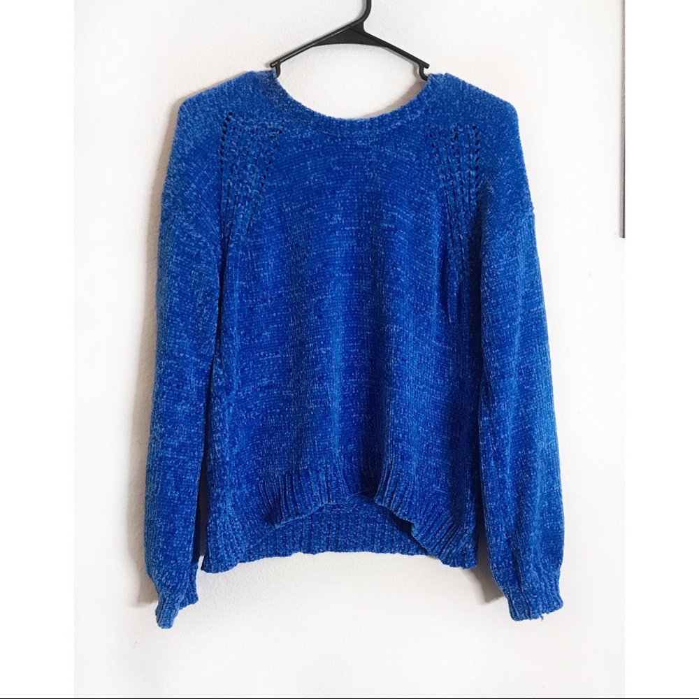 Chunky Knit Cobalt Sweater